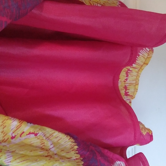 Tropical ruched tank (lined) - Picture 2 of 2